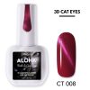 Μεταλλικά Ημιμόνιμα βερνίκια 3D Magnetic Cat Eye 15ml  / CT 008 - Μωβ φούξια