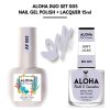 Set Απλού Βερνικιού Magic Pro + Ημιμόνιμου 15ml στο ίδιο χρώμα / ALOHA DUO MG 001 + AF 001 - French Milky