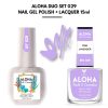 Set Απλού Βερνικιού Magic Pro + Ημιμόνιμου 15ml στο ίδιο χρώμα / ALOHA DUO MG 001 + AF 001 - French Milky