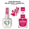 Set Απλού Βερνικιού Magic Pro + Ημιμόνιμου 15ml στο ίδιο χρώμα / ALOHA DUO MG 001 + AF 001 - French Milky