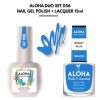 Set Απλού Βερνικιού Magic Pro + Ημιμόνιμου 15ml στο ίδιο χρώμα / ALOHA DUO MG 001 + AF 001 - French Milky