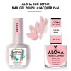 Set Απλού Βερνικιού Magic Pro + Ημιμόνιμου 15ml στο ίδιο χρώμα / ALOHA DUO MG 001 + AF 001 - French Milky