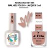 Set Απλού Βερνικιού Magic Pro + Ημιμόνιμου 15ml στο ίδιο χρώμα / ALOHA DUO MG 001 + AF 001 - French Milky