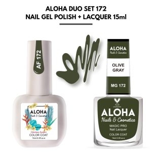 Set Απλού Βερνικιού Magic Pro + Ημιμόνιμου 15ml στο ίδιο χρώμα / ALOHA DUO MG 166 + AF 166 – Banana