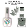 Set Απλού Βερνικιού Magic Pro + Ημιμόνιμου 15ml στο ίδιο χρώμα / ALOHA DUO MG 001 + AF 001 - French Milky