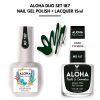 Set Απλού Βερνικιού Magic Pro + Ημιμόνιμου 15ml στο ίδιο χρώμα / ALOHA DUO MG 187 + AF 187 – Dark Cypress