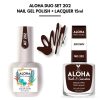 Set Απλού Βερνικιού Magic Pro + Ημιμόνιμου 15ml στο ίδιο χρώμα / ALOHA DUO MG 001 + AF 001 - French Milky