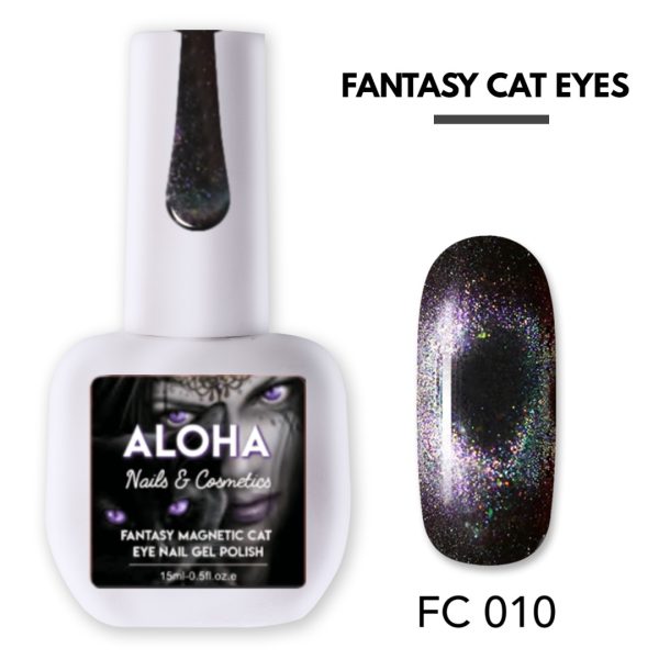 Μεταλλικά Ημιμόνιμα βερνίκια ALOHA Fantasy Cat Eye 15ml - FC 010 / Σιέλ