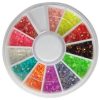 Ρόδα Nail Art με χρωματιστές πέρλες σε 12 χρώματα - 3mm