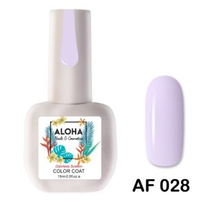 Ημιμόνιμο βερνίκι ALOHA 15ml - Color Coat AF 015 / Χρώμα: Nude με ελαφριά λάμψη (Nude with Shimmer)