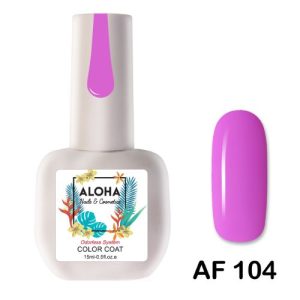 Ημιμόνιμο βερνίκι ALOHA 15ml - Color Coat AF 097 / Χρώμα: Ροζ-Μπεζ απαλό (Soft Pink-Beige)