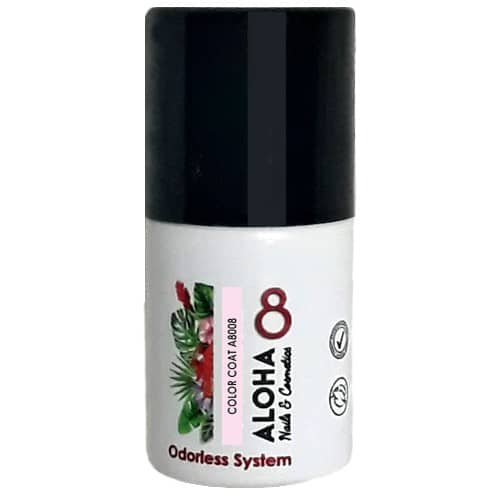 Ημιμόνιμο βερνίκι ALOHA 8ml – Color Coat A8008 / Χρώμα: Ροζ κουφετί απαλό (Soft Candy Pink)