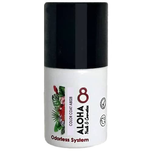 Ημιμόνιμο βερνίκι ALOHA 8ml – Color Coat A8028 / Χρώμα: Λιλά απαλό (Soft Lilac)