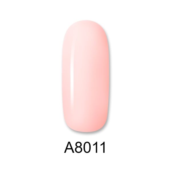 Ημιμόνιμο βερνίκι ALOHA 8ml – Color Coat A8011 / Χρώμα: Απαλό ροζ ροδακινί (Soft Peachy Pink)