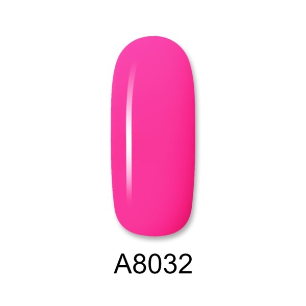 Ημιμόνιμο βερνίκι ALOHA 8ml – Color Coat A8032 / Χρώμα: Φούξια Ροζ (Fuchsia Pink)