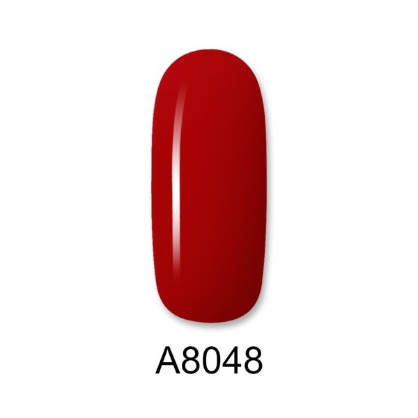 Ημιμόνιμο βερνίκι ALOHA 8ml – Color Coat A8048 / Χρώμα: Κόκκινο Ροδί (Strawberry Red)