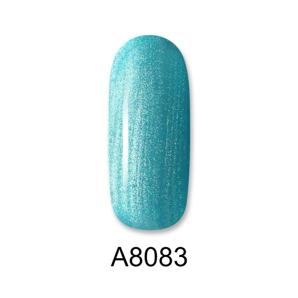Ημιμόνιμο βερνίκι ALOHA 8ml – Color Coat A8083 / Χρώμα: Γαλαζο-πράσινο Περλέ (Pearl Blue Turqoise)