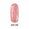 Ημιμόνιμο βερνίκι ALOHA 8ml – Color Coat A8146 / Χρώμα: Rose Orange Glitter (Πορτοκαλί Τριανταφυλλί Glitter)