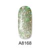 Ημιμόνιμο βερνίκι ALOHA 8ml – Color Coat A8168 / Χρώμα: Khaki Green Iridiscent Glitter (Πράσινο χακί ιριδίζον glitter)