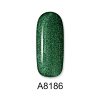 Ημιμόνιμο βερνίκι ALOHA 8ml – Color Coat A8186 / Χρώμα: Metallic Green with Green Shimmer (Πράσινο Μεταλλικό με Shimmer)