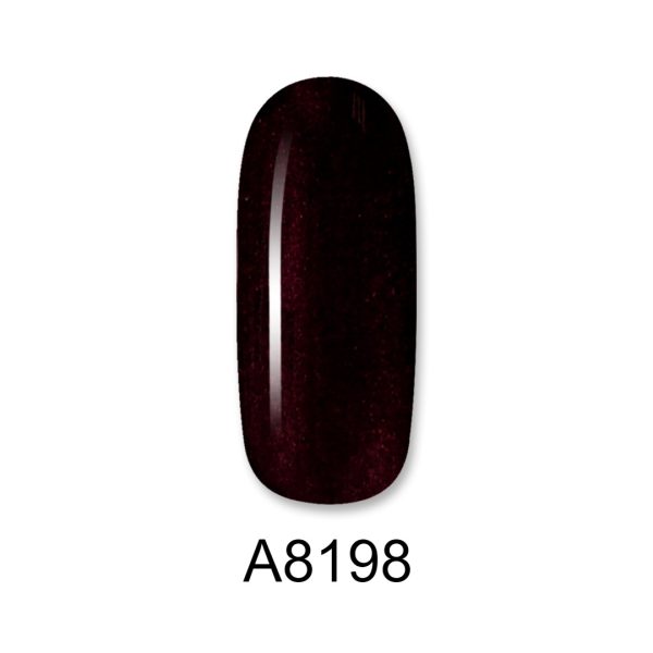 Ημιμόνιμο βερνίκι ALOHA 8ml – Color Coat A8198 / Χρώμα: Dark Aubergine Metallic with Chameleon Shimmer (Σκούρο Μελιτζανί Μεταλλικό με Chameleon Shimmer)