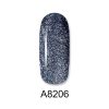 Ημιμόνιμο βερνίκι ALOHA 8ml – Color Coat A8206 / Χρώμα: Blue Gray Metallic with Shimmer (Γκρι-μπλε μεταλλικό με Shimmer)