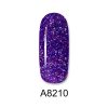 Ημιμόνιμο βερνίκι ALOHA 8ml – Color Coat A8210 / Χρώμα: Purple Pixie Glitter (Μωβ Pixie glitter)