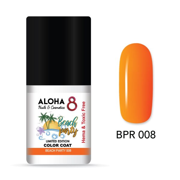 Ημιμόνιμο βερνίκι ALOHA 8ml - Beach Party Limited Edition / BPR-001 Pink Lady
