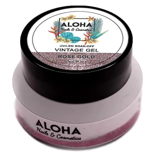 UV/LED Vintage Gel Aloha 15gr / Χρώμα: Ροζ Χρυσό (Rose Gold)