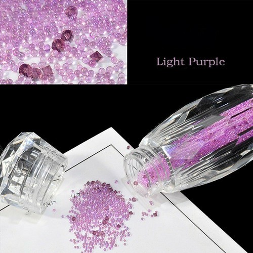Glass Mini Chaviar Nail Art Decoration 5g  / Pink (Ροζ)