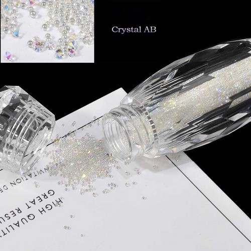 Glass Mini Chaviar Nail Art Decoration 5g  / AB Crystal (Ιριδίζοντα)