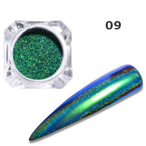 Σκόνη Nail Art Design Holographic Mirror Chrome Chameleon Effect 0.2gr - 09