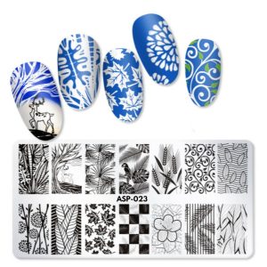 Stamping Nail Art Set με Σφραγίδα Σιλικόνης 2.5x5.9cm & Ξύστρα