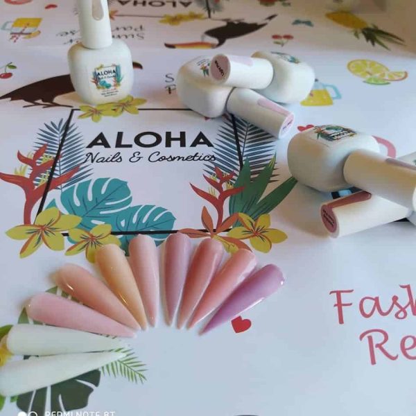 Ημιμόνιμο βερνίκι Aloha 15ml - Nail Repair Gel / Θεραπεία Ημιμόνιμου με πρωτεΐνες & χρώμα - Light Pink