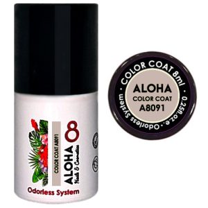 Ημιμόνιμο βερνίκι ALOHA 15ml - Color Coat AF 093 / Χρώμα: Γκρι-μπεζ (Silky Beige)