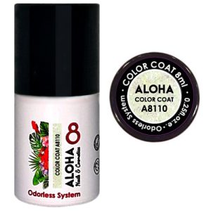Ημιμόνιμο βερνίκι ALOHA 8ml – Color Coat A8110 / Χρώμα: Διάφανο Ιριδίζον Glitter (Clear Iridescent Glitter)