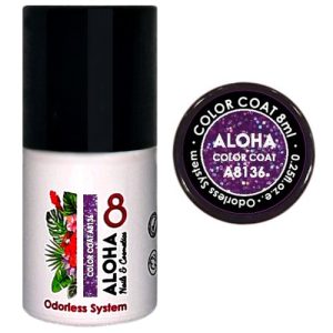 Ημιμόνιμο βερνίκι ALOHA 8ml – Color Coat A8123 / Χρώμα: Light Gold Glitter (Απαλό χρυσαφί Glitter)
