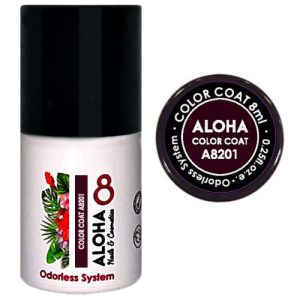 Ημιμόνιμο βερνίκι ALOHA 8ml – Color Coat A8187 / Χρώμα: Dark Cypress Green (Σκούρο Κυπαρισσί)