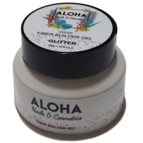 Fiber Builder Gel 15g  / Χρώμα: Clear with Glitter (Διάφανο με Glitter)