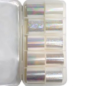 Κασετίνα 10τμχ Foil Stickers για σχέδια νυχιών - 2,5x100cm / Set 06