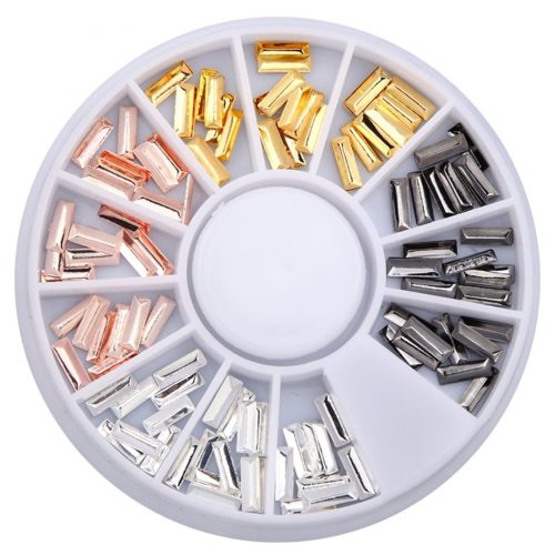 Ρόδα με 3D Διακοσμητικά για Nail Art σε 4 μεταλλικές αποχρώσεις
