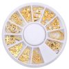 Ρόδα με 3D Διακοσμητικά για Nail Art σε χρυσό