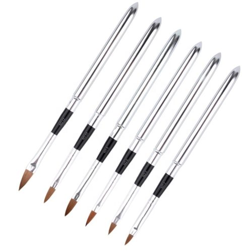 Μεταλλικό Πινέλο Ακρυλικού για Nail Extension σε 6 μεγέθη / No 02, 04, 06, 08, 10, 12